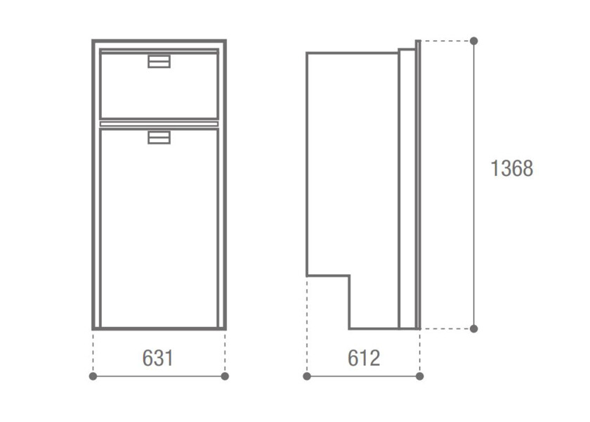 Купить VITRIFRIGO F13580190S DP2600i Двойной холодильник с морозильной камерой / 230 л. / серый 7ft.ru в интернет магазине Семь Футов