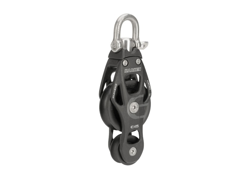 Купить Harken 6232 Element Fiddle Swivel Block 45 Mm Шкив  Black / Silver 7ft.ru в интернет магазине Семь Футов
