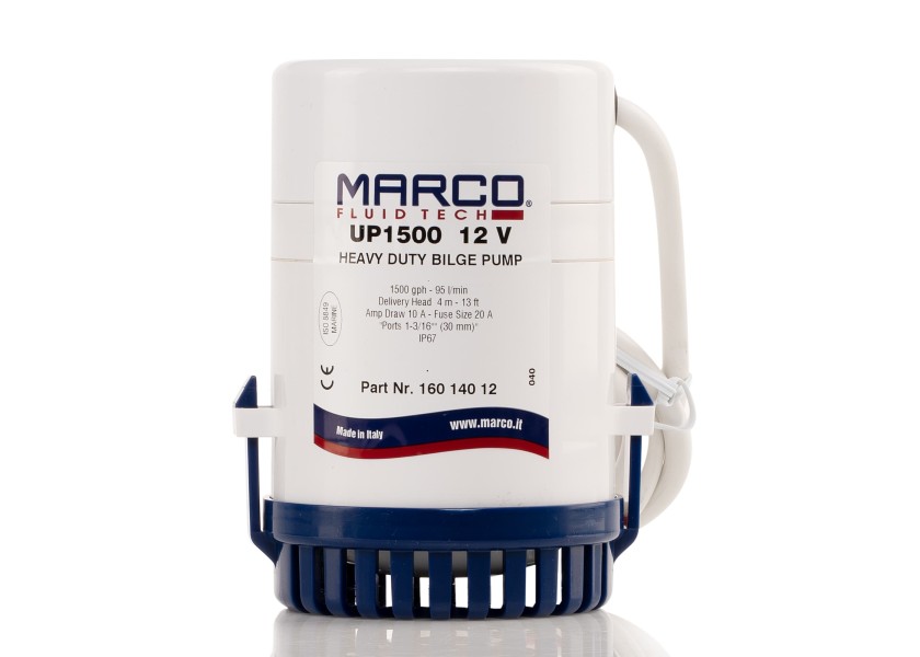 Купить Помпа трюмная погружная Marco UP1500 16014012 12В 10А 120Вт 95л/мин 7ft.ru в интернет магазине Семь Футов