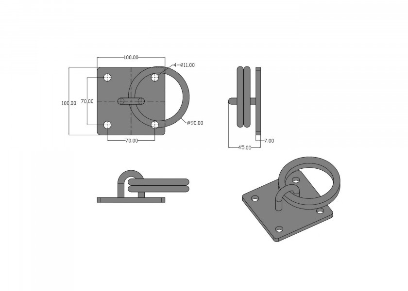 Купить Mooring Ring / 2 Rings / Galvanized 25281-bvs 7ft.ru в интернет магазине Семь Футов