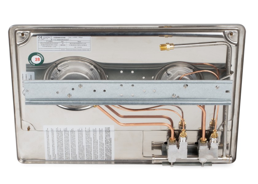 Купить Плита газовая двухконфорочная встраиваемая ENO MASTER-2 432040010785 472x342x77мм 1,75-2,5кВт со стеклянной крышкой и газ-контролем 7ft.ru в интернет магазине Семь Футов