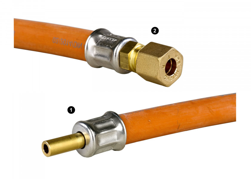 Купить GOK 04-440-04 Газовый шланг / режущее кольцо x трубная муфта 8 мм / Длина: 800 мм 7ft.ru в интернет магазине Семь Футов