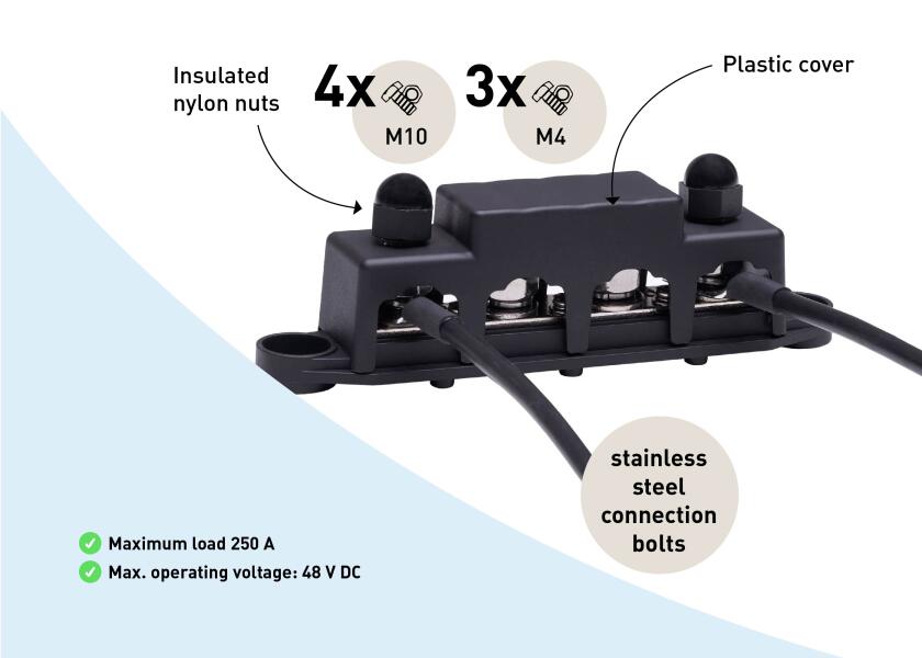 Купить SEATEC Busbar with Housing / 4x M10 / 3x M4 / black 29741-bvs 7ft.ru в интернет магазине Семь Футов
