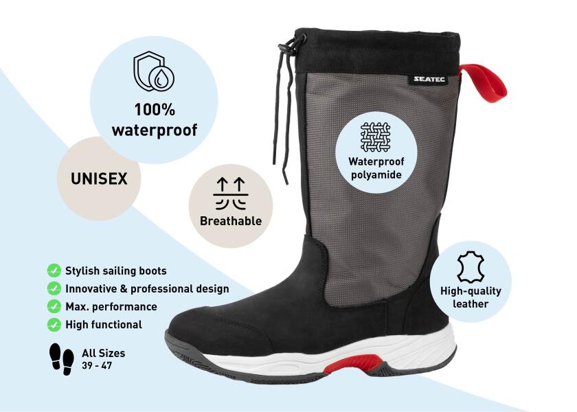 Купить SEATEC 1004635-43 Парусные ботинки унисекс / серый/черный / Размер обуви: 43 7ft.ru в интернет магазине Семь Футов