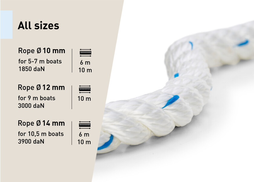 Купить GLEISTEIN 20733 SHORE - Швартовочная линия / с проушиной / белый 20733-bvs 7ft.ru в интернет магазине Семь Футов