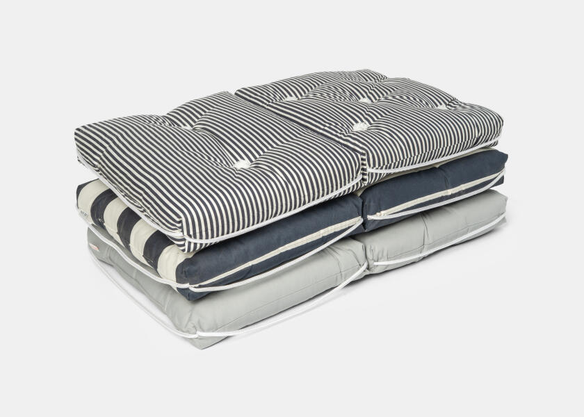 Купить Kapok Double Cushion / navy blue / wide stripes 57358-bvs 7ft.ru в интернет магазине Семь Футов