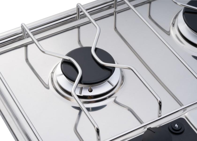Купить Газовая двухконфорочная плита Eno Master 2 432340010785 470x80x340мм 30мбар из нержавеющей стали AISI304L 7ft.ru в интернет магазине Семь Футов