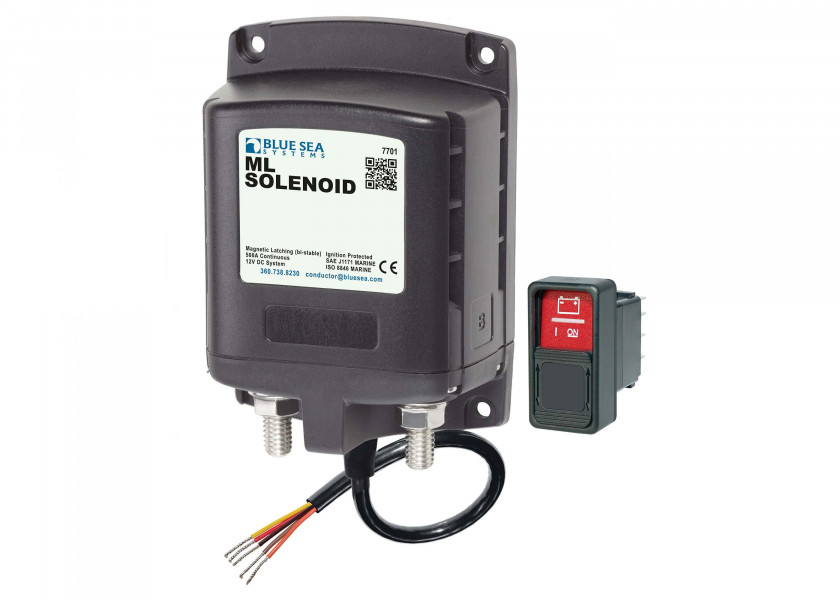 Купить Автоматический переключатель соленоидный АКБ Blue Sea ML-RBS 7701 12В 500А без дистанционного ручного переключателя 7ft.ru в интернет магазине Семь Футов