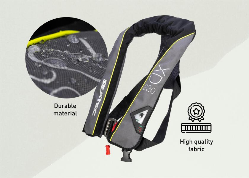 Купить SEATEC 27207 XD 220 Спасательный жилет / антрацитовый / со страховочным тросом 7ft.ru в интернет магазине Семь Футов