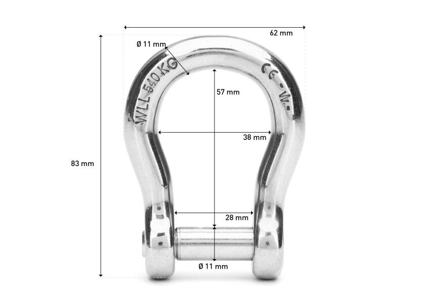 Купить WICHARD Bow Shackle with Hex Socket 18009-bvs 7ft.ru в интернет магазине Семь Футов