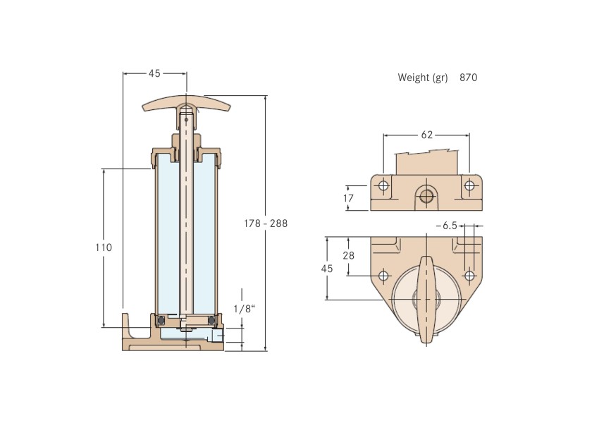 Купить Mounted Greaser / brass 54518-bvs 7ft.ru в интернет магазине Семь Футов