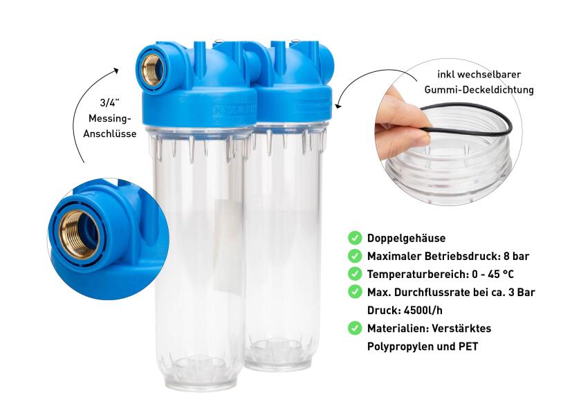 Купить ATLAS Drinking Water Filter Set 300 l/h / Double Housing / Polypropylene and Carbon Block Filter Cartridge / 25 / 0.3 Micron 32348-bvs 7ft.ru в интернет магазине Семь Футов