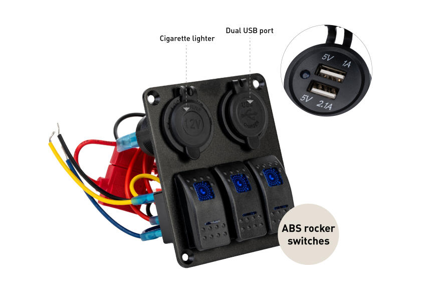 Купить SEATEC Control Panel with Dual USB and Cigarette Lighter Socket 29864-bvs 7ft.ru в интернет магазине Семь Футов