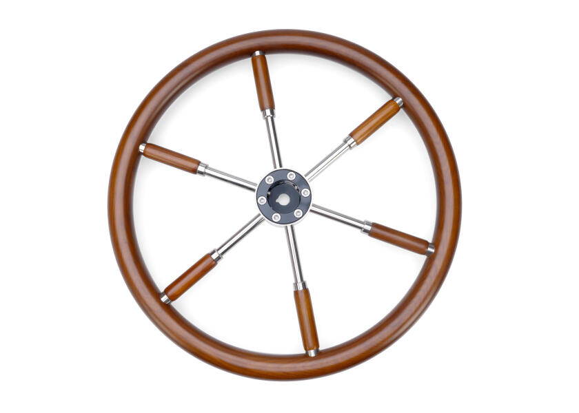 Купить Stainless Steel Steering Wheel with Teak Rim 62342-bvs 7ft.ru в интернет магазине Семь Футов