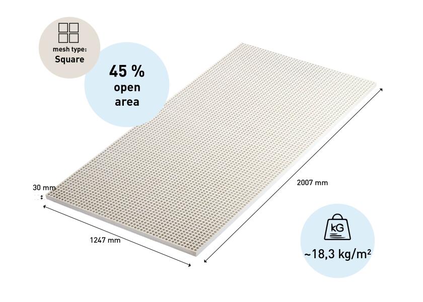 Купить Решетчатая панель из стеклопластика / Панель понтонной палубы / 124,7 × 200,7 см 7ft.ru в интернет магазине Семь Футов