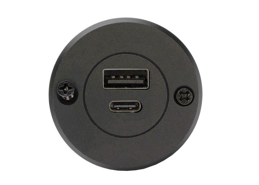 Купить SEATEC Двойная розетка USB питания USB-C/A с монтажной пластиной / IP65 / из алюминия 7ft.ru в интернет магазине Семь Футов