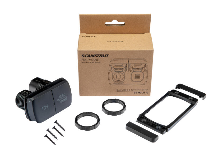 Купить Панельная розетка Scanstrut Flip Pro Multi SC-MULTI-F2 10–30В 60Вт  USB-A/USB-C/12в  посадочный ⌀32мм водонепроницаемая устойчивая к УФ-излучению 7ft.ru в интернет магазине Семь Футов