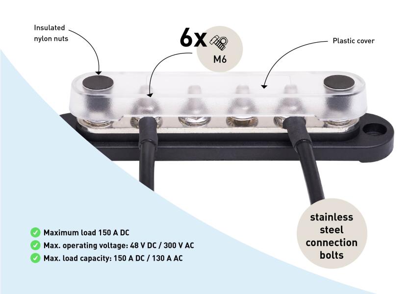 Купить SEATEC Busbar with Housing / 6x M6 / black 29733-bvs 7ft.ru в интернет магазине Семь Футов