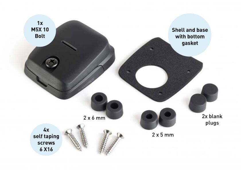 Купить Сальник кабельный водонепроницаемый Scanstrut DS-HD6-BLK для кабелей Ø5-6мм 54х63х22мм класс защиты IP68 из ударопрочного пластика черного цвета 7ft.ru в интернет магазине Семь Футов