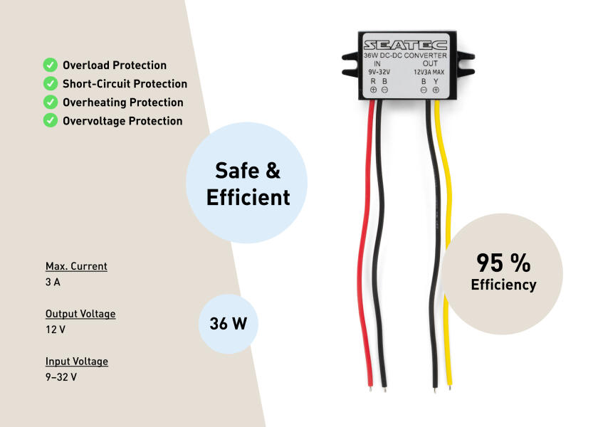 Купить SEATEC DC-DC Converter 9-32 V DC input / 12 V output / 3 A 33964-bvs 7ft.ru в интернет магазине Семь Футов