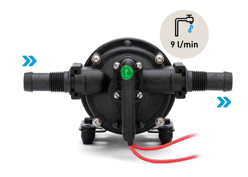 Купить Гидрофор пятикамерный Johnson Pump 10-24604-03 Aqua Jet WPS 2.4 12В 9 л/мин 2,8Бар 85Вт 204х197х110мм диафрагменный насос 7ft.ru в интернет магазине Семь Футов