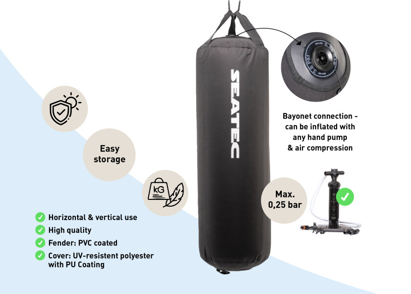 Купить SEATEC Inflatable Fender / black 25981-bvs 7ft.ru в интернет магазине Семь Футов