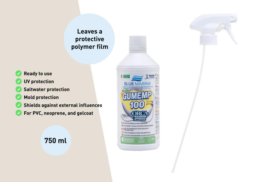 Купить BLUE MARINE 01028 GUMEMP100 Полимерная полироль для надувных лодок / 750 мл 7ft.ru в интернет магазине Семь Футов