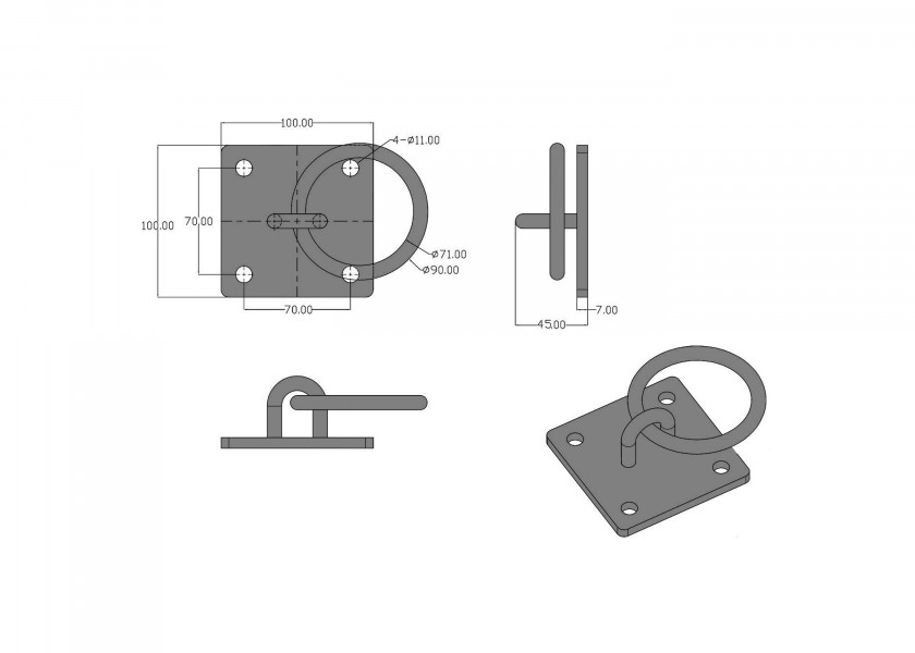 Купить Mooring Ring / Galvanized / 90 mm 17546-bvs 7ft.ru в интернет магазине Семь Футов
