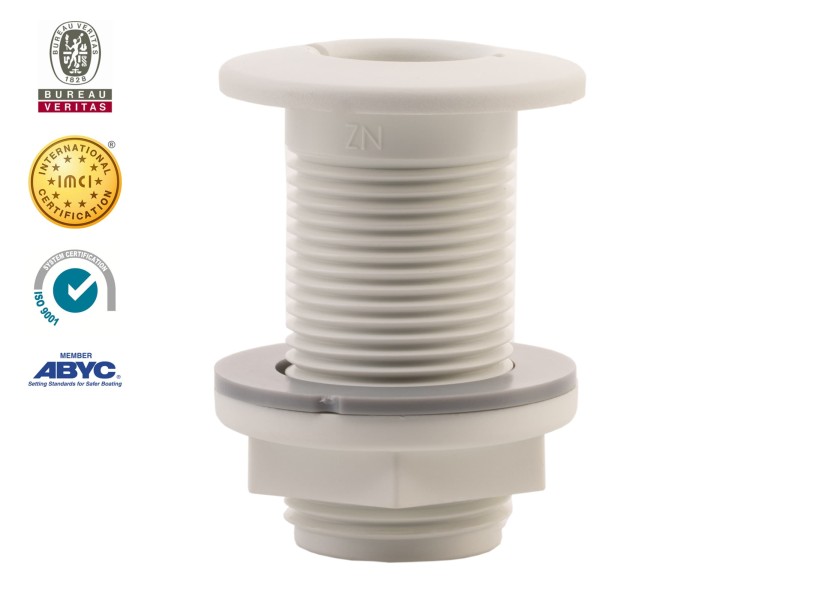 Купить Кингстон TruDesign Domed 90419 1"1/2 BSP Ø36мм из белого нейлона армированного стекловолокном 7ft.ru в интернет магазине Семь Футов