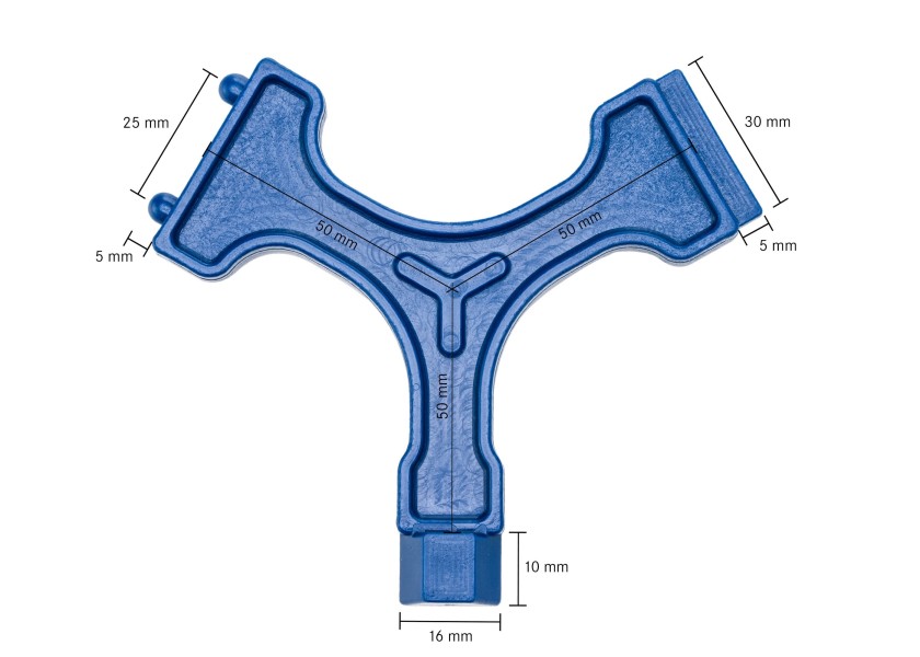 Купить Универсальный ключ для горловин топливных баков Maestrini 0019 трехсторонний из синего нейлона 7ft.ru в интернет магазине Семь Футов