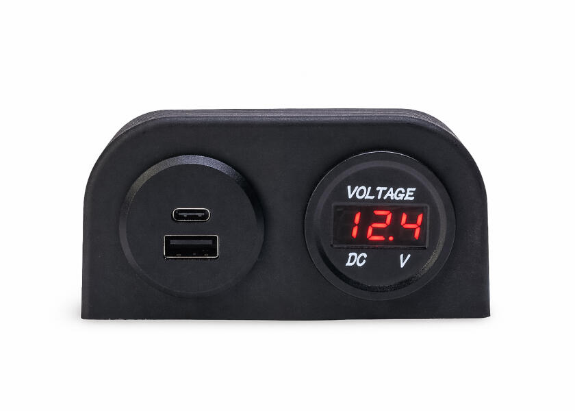 Купить SEATEC Двойная розетка USB USB-C/A, вкл. корпус для поверхностного монтажа и вольтметр 7ft.ru в интернет магазине Семь Футов