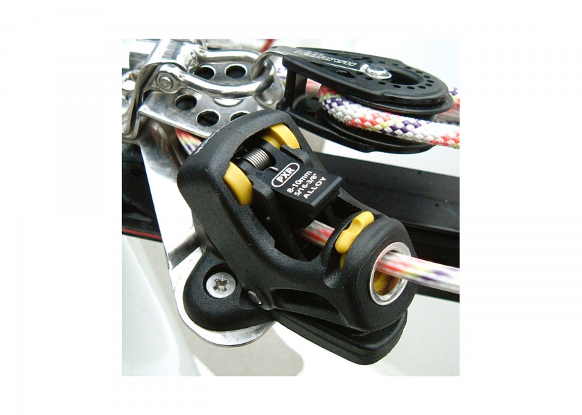 Купить Стопор кулачковый одинарный Spinlock PXR0206/T для тросов Ø2-6мм до 140кг с креплениями через проушины 7ft.ru в интернет магазине Семь Футов