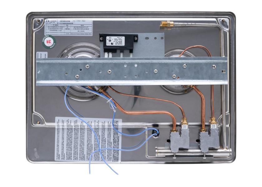 Купить Газовая двухконфорочная плита Eno Master 2 432340010785 470x80x340мм 30мбар из нержавеющей стали AISI304L 7ft.ru в интернет магазине Семь Футов