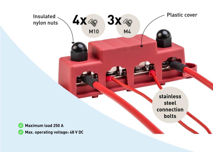 Купить SEATEC Busbar with Housing / 4x M10 / 3x M4 / red 29742-bvs 7ft.ru в интернет магазине Семь Футов