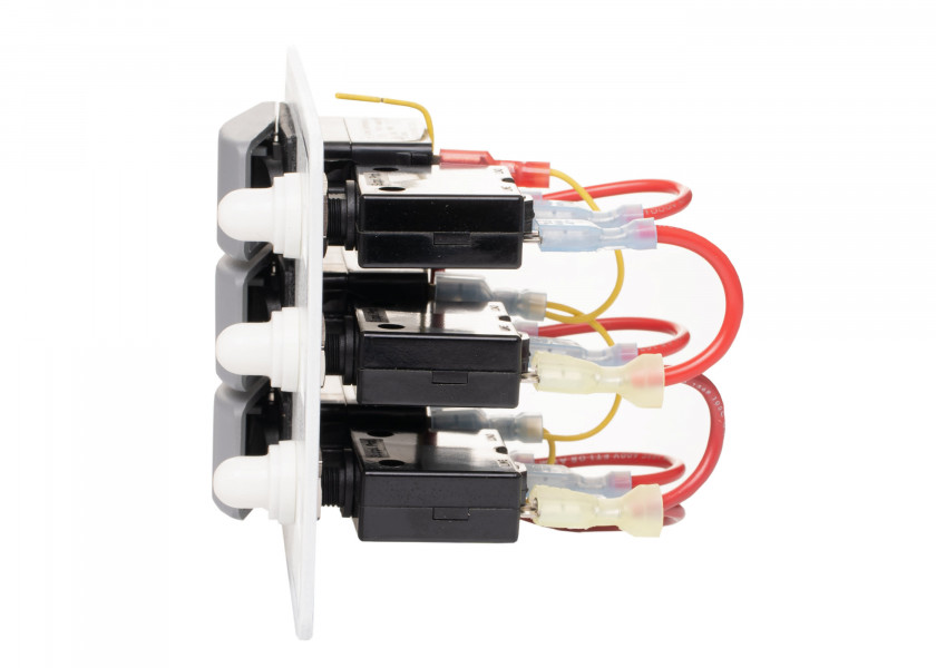 Купить Панель выключателей водонепроницаемая Blue Sea Contura 8274 12/24В 15/45А IP66 3 автомата 114x95мм белая 7ft.ru в интернет магазине Семь Футов