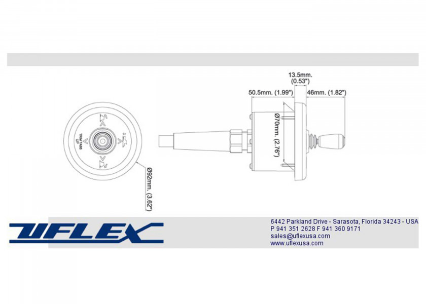Купить ULTRAFLEX UFLEX - secondary operating panel for electronic trimmer kit 23525-bvs 7ft.ru в интернет магазине Семь Футов