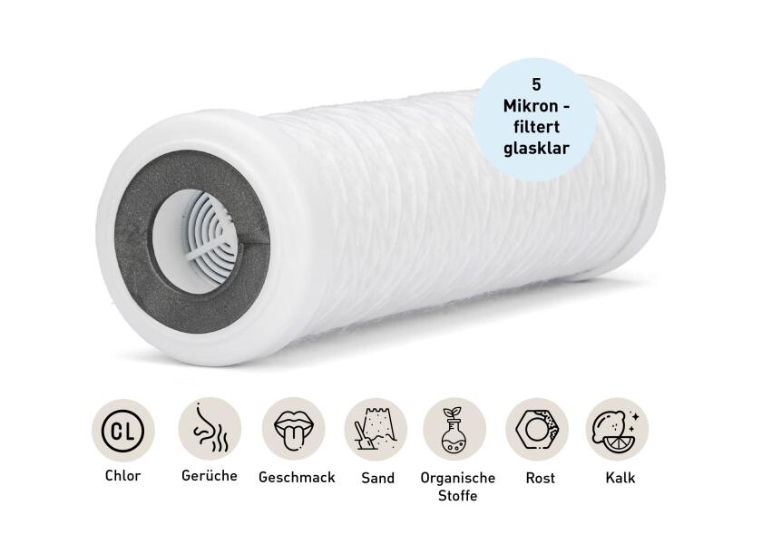 Купить ATLAS Фильтр для питьевой воды 600 л/ч / 10 дюймов с одинарным корпусом / Фильтрующий картридж в виде гранулята с активированным углем / 5 микрон 7ft.ru в интернет магазине Семь Футов