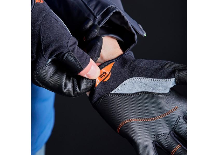 Купить Перчатки спортивные Gill Championship 7243-BLK01-XXL с открытыми пальцами размер XXL черные из нейлона/полиуретана с тканью Dura-Grip на ладони 7ft.ru в интернет магазине Семь Футов