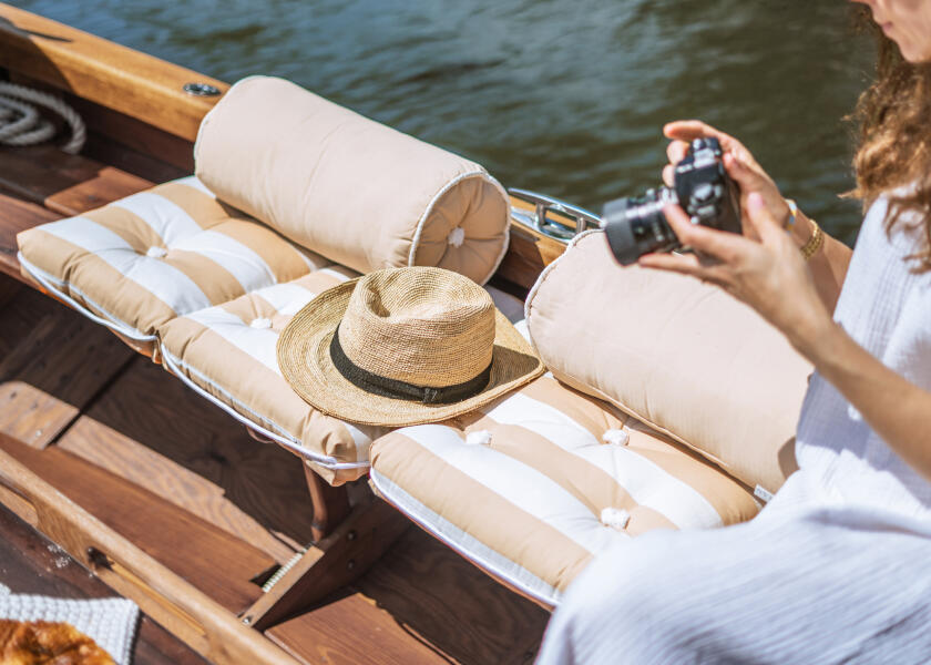 Купить Kapok Single Cushion / beige / wide stripes 57350-bvs 7ft.ru в интернет магазине Семь Футов