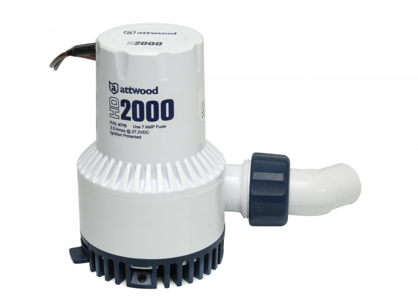 Купить Помпа трюмная погружная Attwood Heavy King HD2000 4770-1 100л/мин 24В 7А высота подъема 3,25м под шланг Ø29мм 7ft.ru в интернет магазине Семь Футов