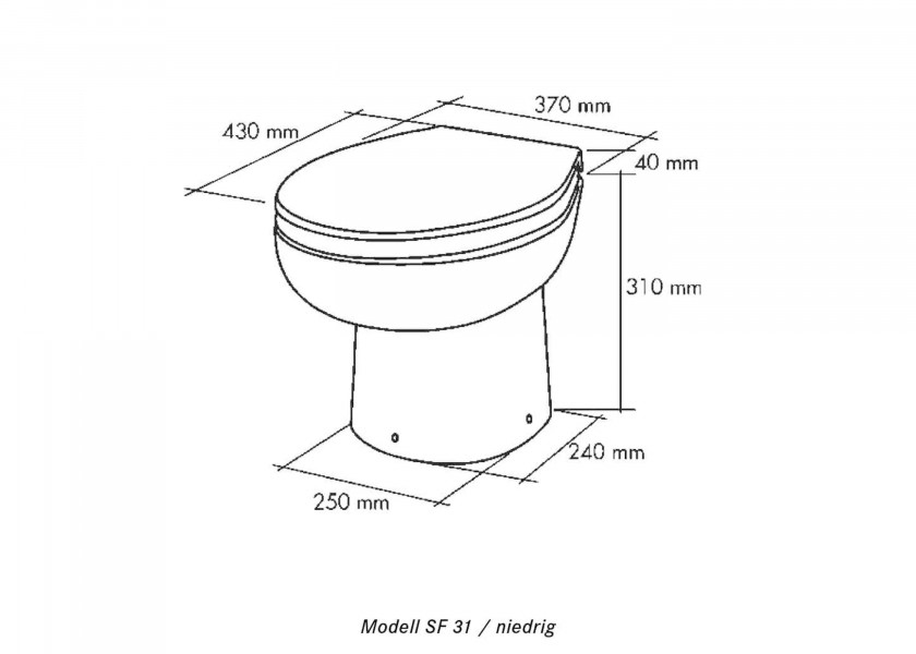 Купить SANIMARIN 31 LUXE On-Board Toilet / sea water / 12 V / low 44092-bvs 7ft.ru в интернет магазине Семь Футов