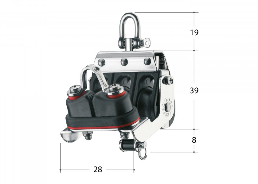 Купить SPRENGER S Mainsheet Block with Swivel, Becket and Cleat / 8 mm / plain bearing 44580-bvs 7ft.ru в интернет магазине Семь Футов