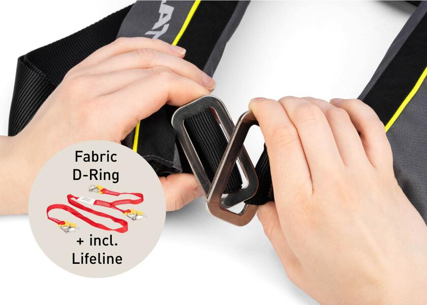 Купить SEATEC 27207 XD 220 Спасательный жилет / антрацитовый / со страховочным тросом 7ft.ru в интернет магазине Семь Футов