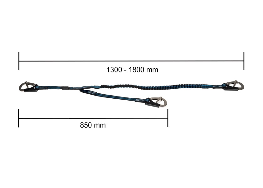 Купить SEAGO Elastic Lifeline with 3 Carabiners 30956-bvs 7ft.ru в интернет магазине Семь Футов