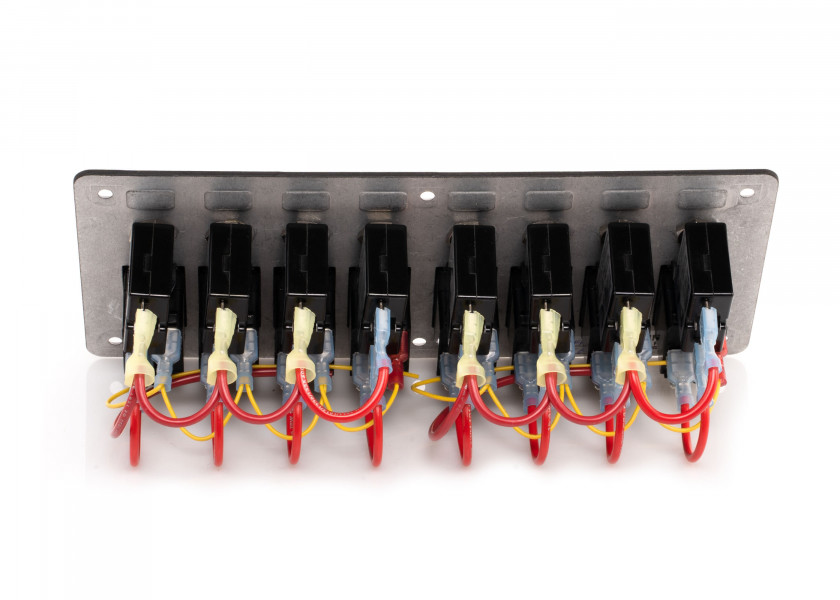 Купить Панель выключателей водонепроницаемая Blue Sea Contura 8371 12/24В 15/90А IP66 8 автоматов 238x108мм чёрная 7ft.ru в интернет магазине Семь Футов