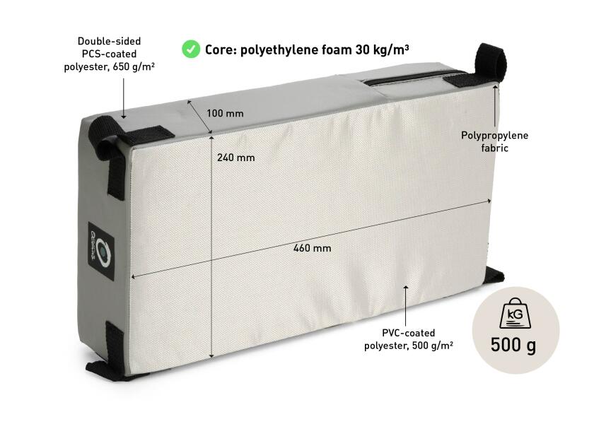 Купить OUTILS OCÉANS PB244610,GL-GREY Подушка Fender / 24 x 46 x 10 см / серая 7ft.ru в интернет магазине Семь Футов