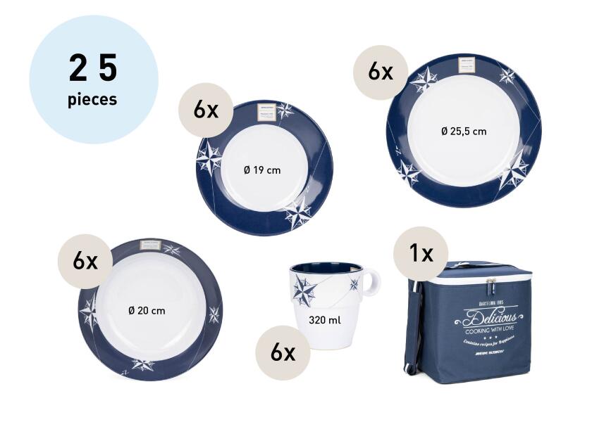 Купить MARINE BUSINESS 15144 NORTHWIND Набор посуды / 25 предметов 43064-bvs 7ft.ru в интернет магазине Семь Футов