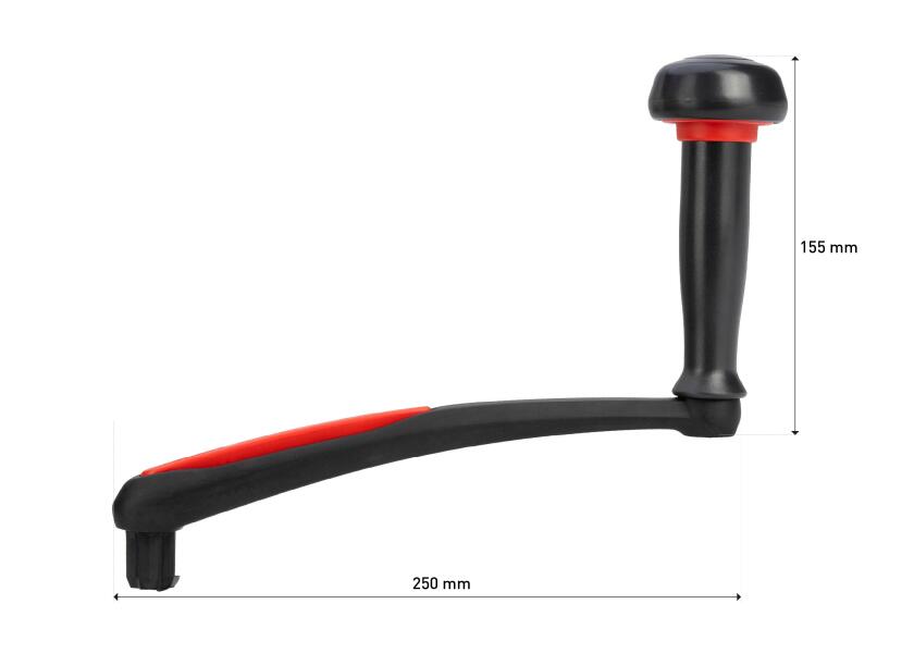 Купить Ручка для лебедки с автоматическим механизмом QuickLock Ronstan RF4435 250мм из анодированного алюминия для судов до 25м черно-красная 7ft.ru в интернет магазине Семь Футов