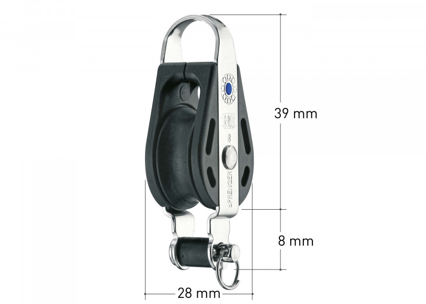 Купить SPRENGER S Block with Becket and Swivel / 8 mm / needle bearing 44347-bvs 7ft.ru в интернет магазине Семь Футов