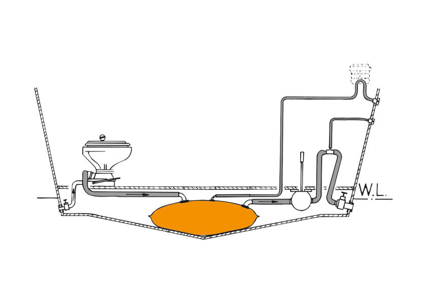 Купить Гибкий резервуар Vetus TANKV55 55л 780x680мм для шлангов Ø38 и Ø16 мм для сточных вод 7ft.ru в интернет магазине Семь Футов
